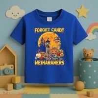 Forget Candy Just Give Me Weimaraners Pumpkin Halloween Gift Toddler T-Shirt thumb 3
