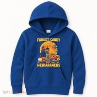 Forget Candy Just Give Me Weimaraners Pumpkin Halloween Gift Kids Hoodie thumb 0