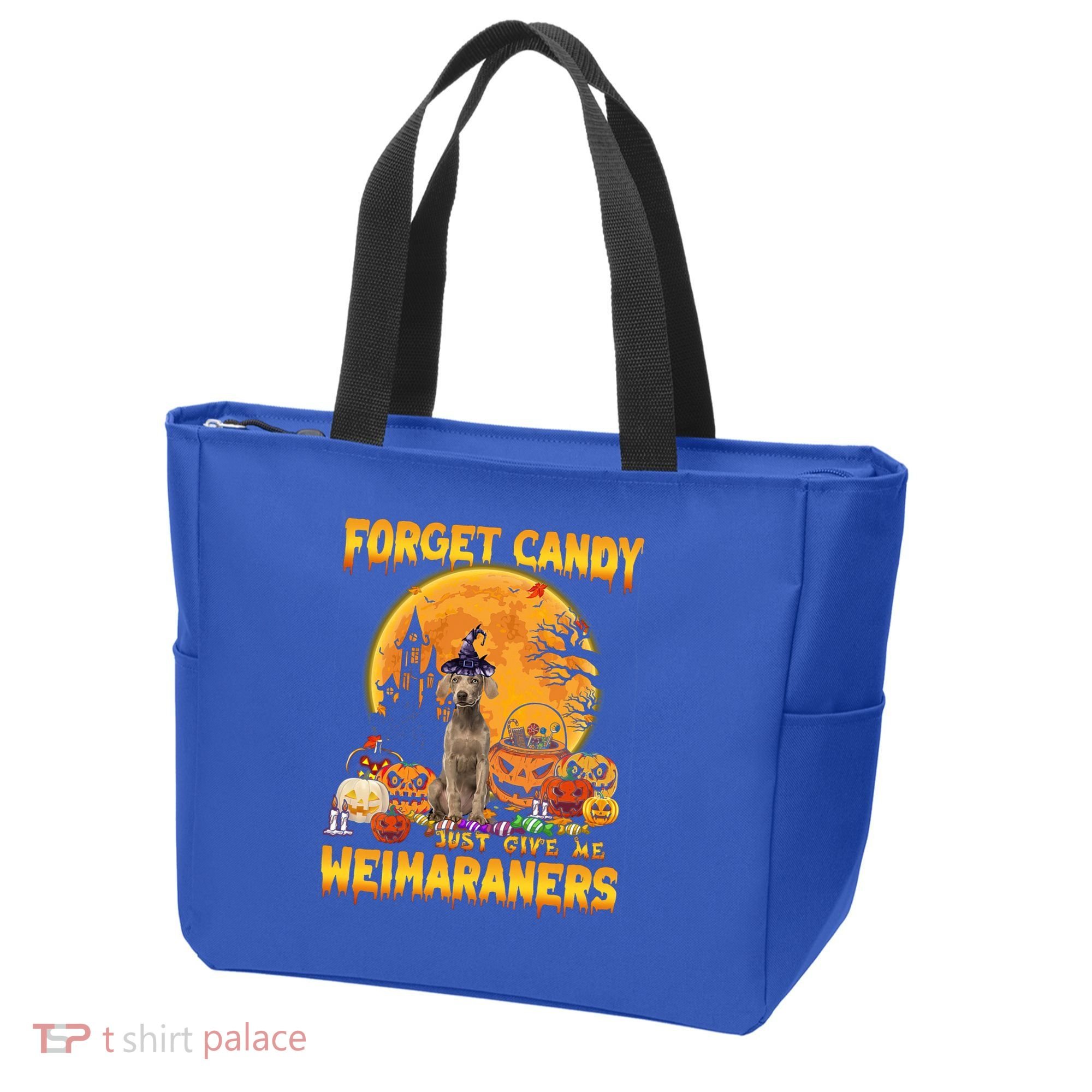Forget Candy Just Give Me Weimaraners Pumpkin Halloween Gift Tote Bag