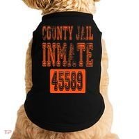 Funny County Jail Inmate Prisoner Costume Party Orange Doggie Tank thumb 0
