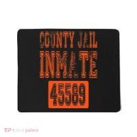 Funny County Jail Inmate Prisoner Costume Party Orange Mousepad thumb 0