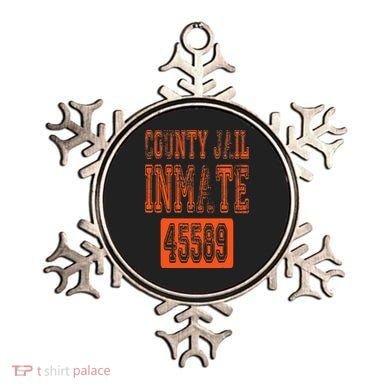 Funny County Jail Inmate Prisoner Costume Party Orange Ornament