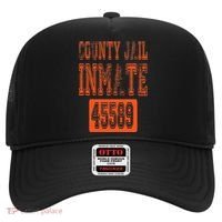 Funny County Jail Inmate Prisoner Costume Party Orange Hat thumb 0