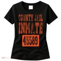 Funny County Jail Inmate Prisoner Costume Party Orange Women's T-Shirt thumb 0