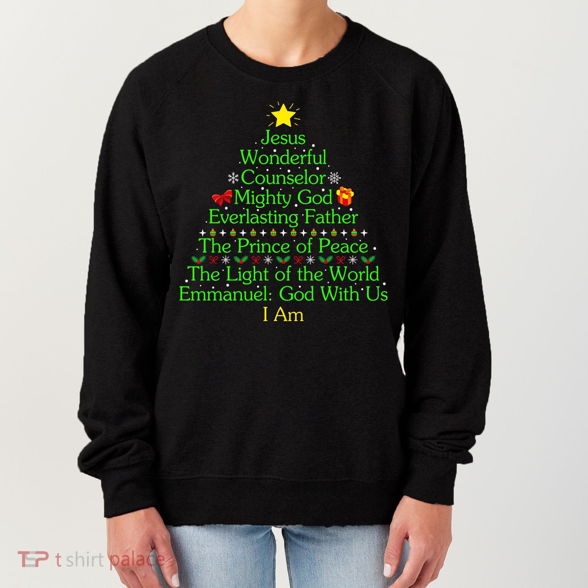 Funny Christmas Jesus Wonderful Counselor Mighty God Women's Sweatshirt