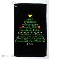 Funny Christmas Jesus Wonderful Counselor Mighty God Golf Towel thumb 0