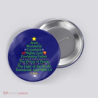 Funny Christmas Jesus Wonderful Counselor Mighty God Button