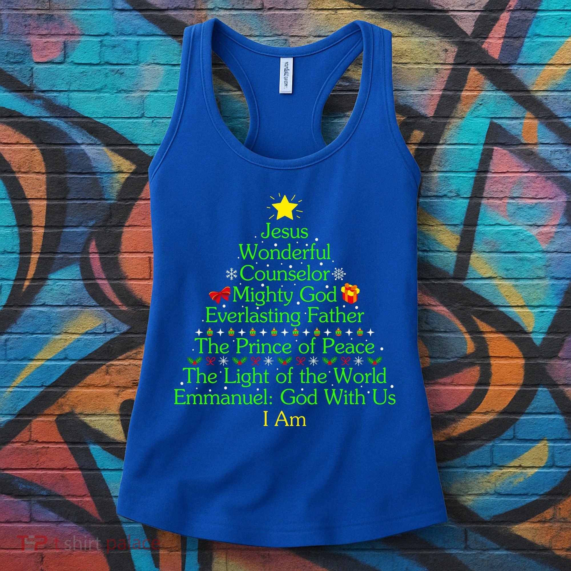 Funny Christmas Jesus Wonderful Counselor Mighty God Women's Tank Top