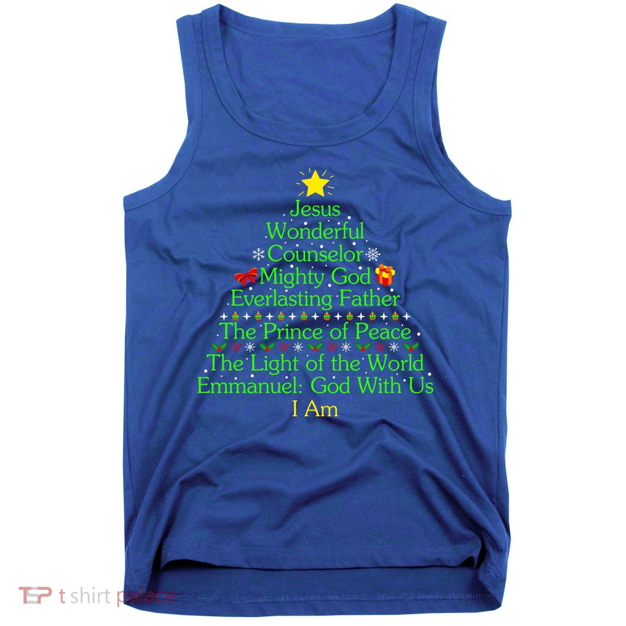 Funny Christmas Jesus Wonderful Counselor Mighty God Tank Top