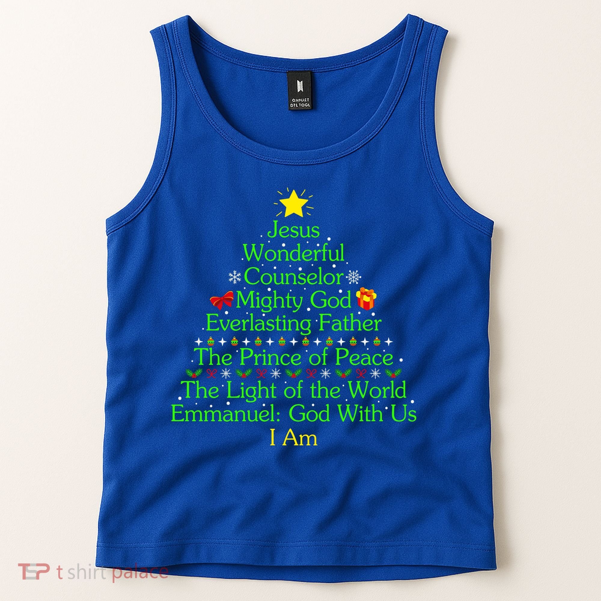 Funny Christmas Jesus Wonderful Counselor Mighty God Tank Top