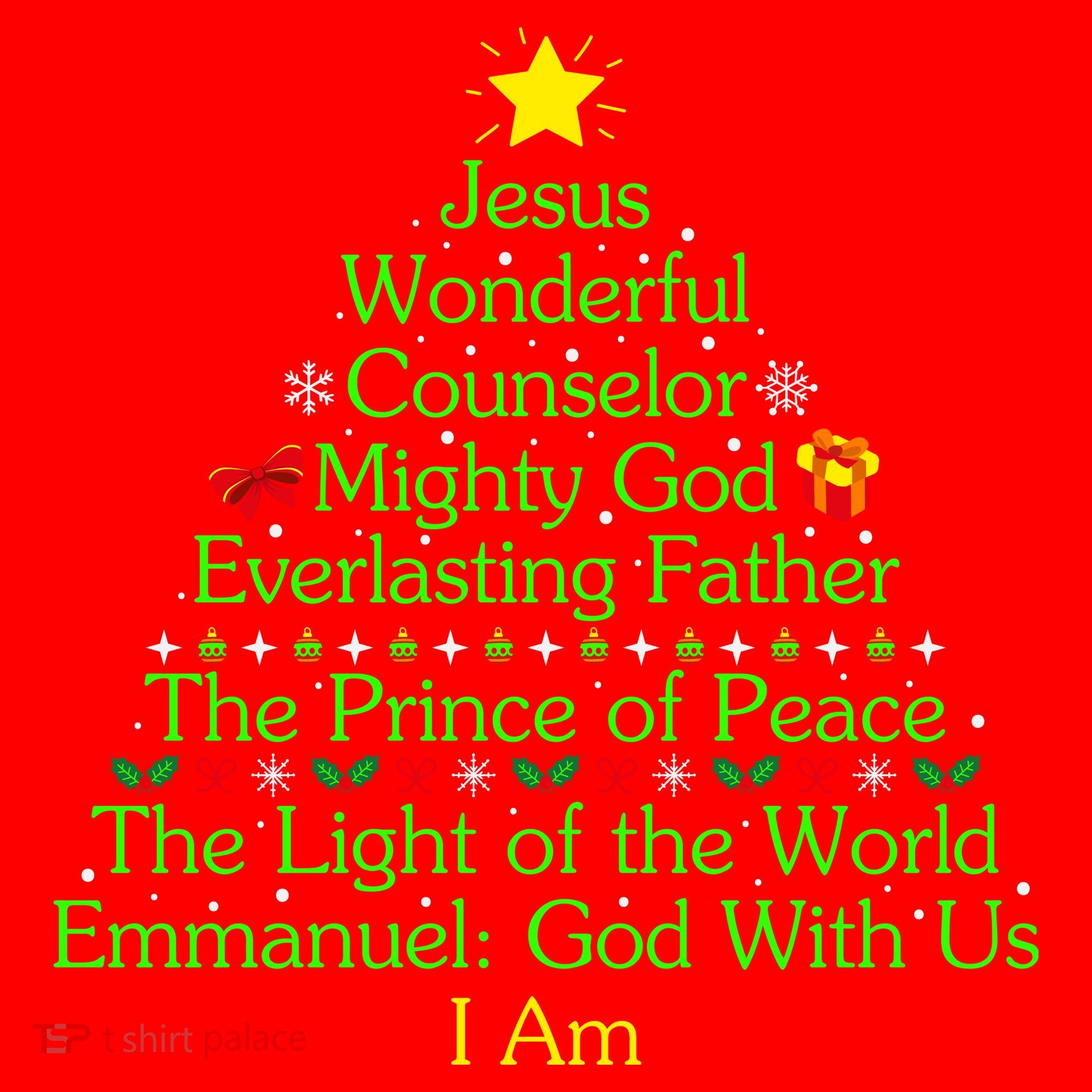 Funny Christmas Jesus Wonderful Counselor Mighty God Santa Hat