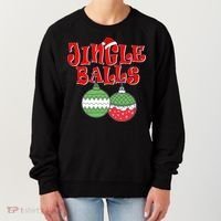 Funny Christmas Jingle Balls Matching Couples Shirts Women's Sweatshirt thumb 0