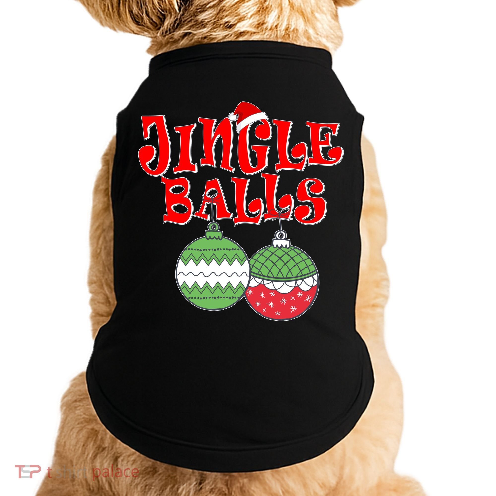 Funny Christmas Jingle Balls Matching Couples Shirts Doggie Tank