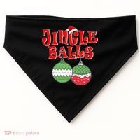 Funny Christmas Jingle Balls Matching Couples Shirts USA-Made Doggie Bandana thumb 0