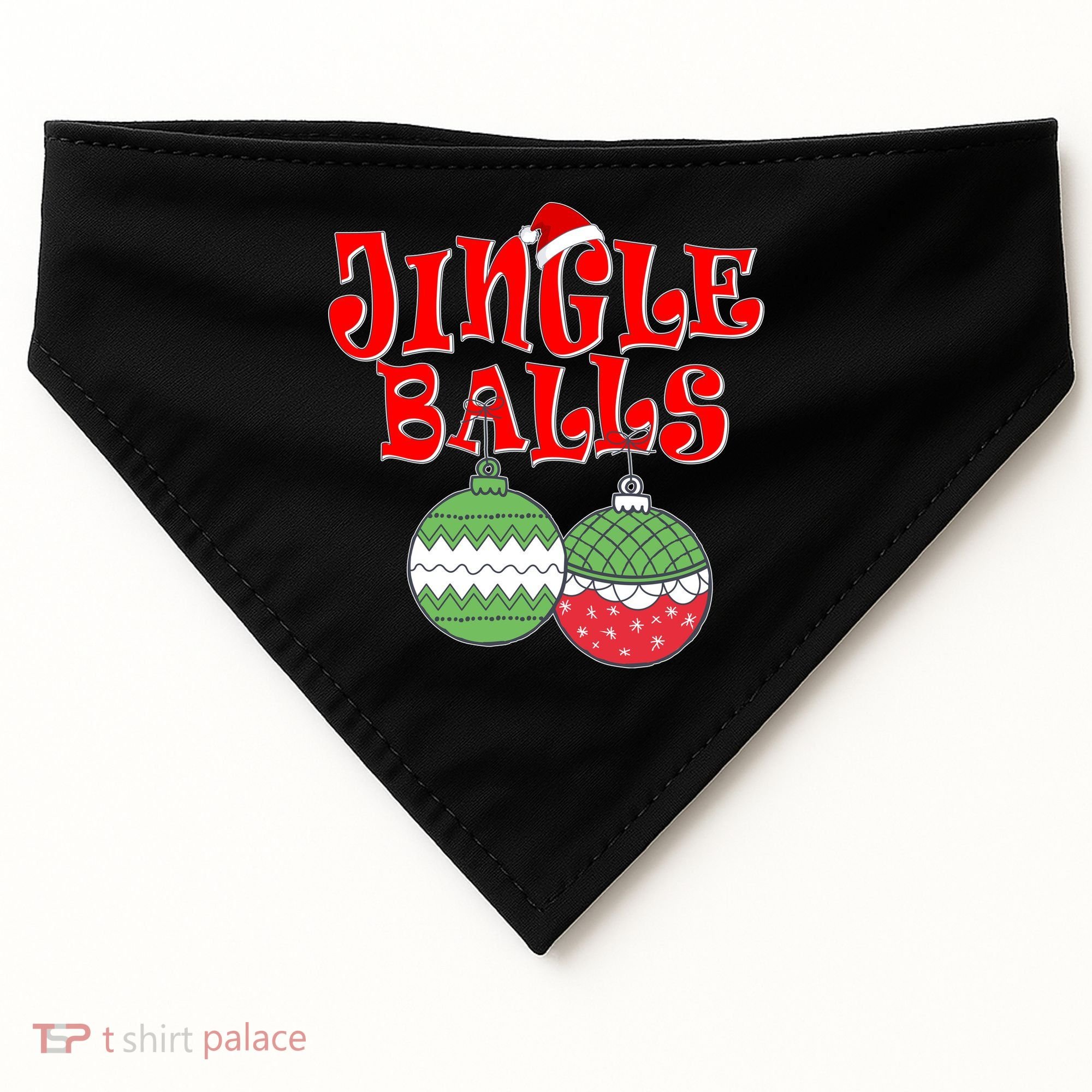 Funny Christmas Jingle Balls Matching Couples Shirts USA-Made Doggie Bandana