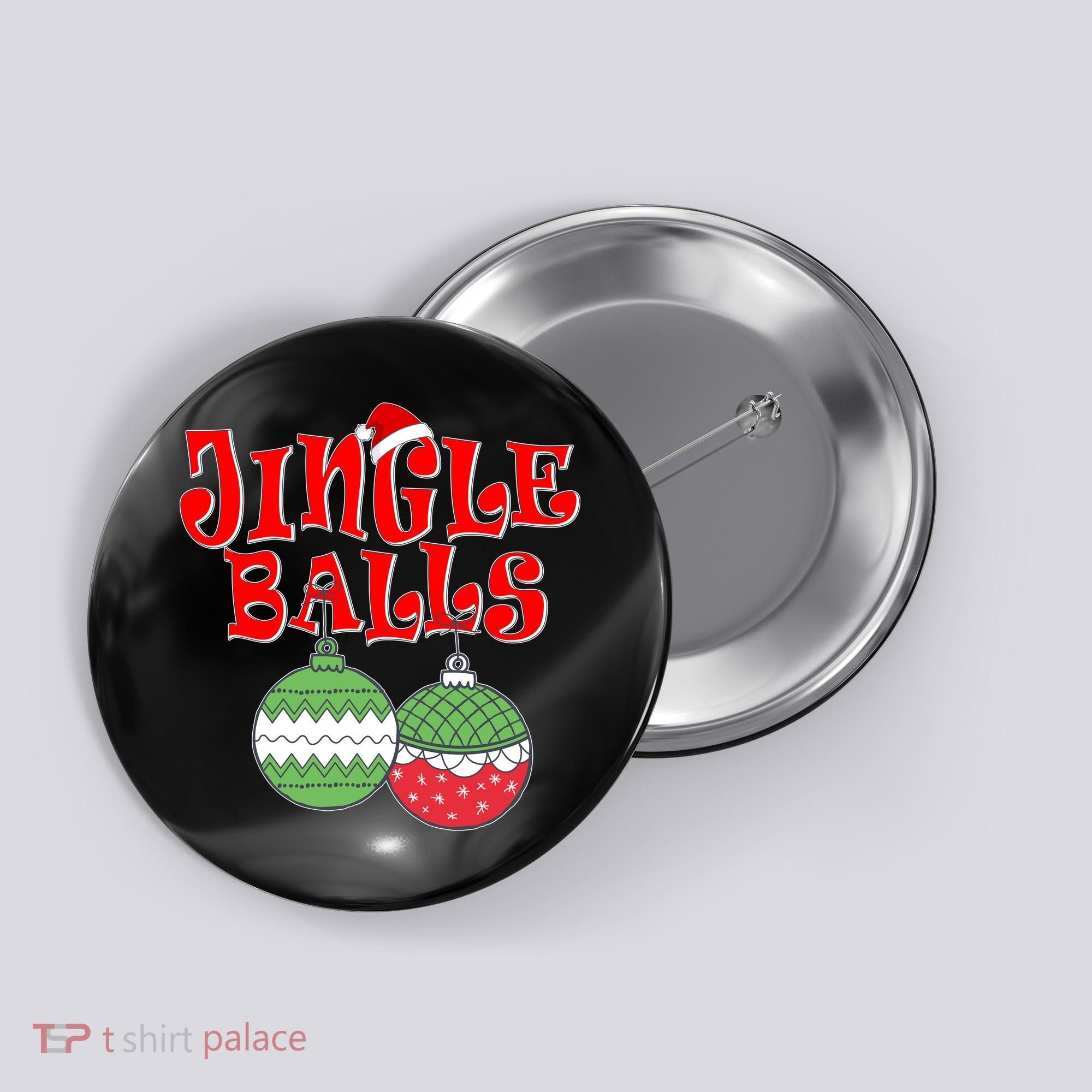 Funny Christmas Jingle Balls Matching Couples Shirts Button