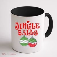 Funny Christmas Jingle Balls Matching Couples Shirts Coffee Mug thumb 1