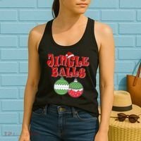 Funny Christmas Jingle Balls Matching Couples Shirts Women's Tank Top thumb 2