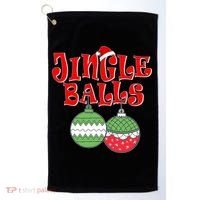 Funny Christmas Jingle Balls Matching Couples Shirts Golf Towel thumb 0
