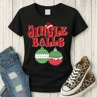 Funny Christmas Jingle Balls Matching Couples Shirts Women's T-Shirt thumb 3