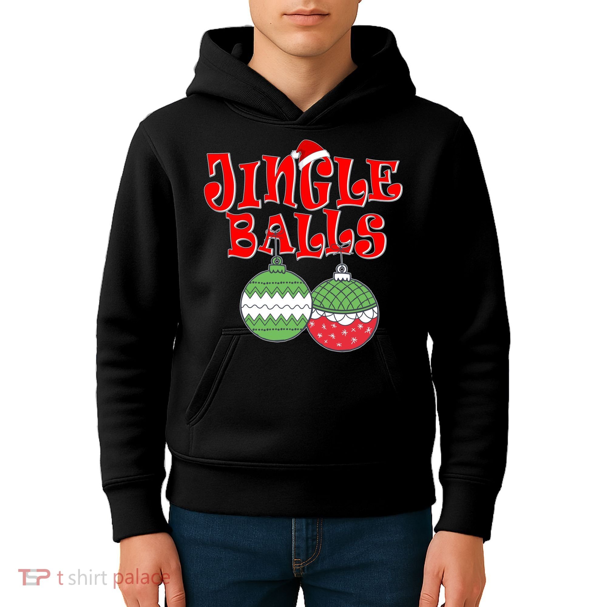Funny Christmas Jingle Balls Matching Couples Shirts Kids Hoodie