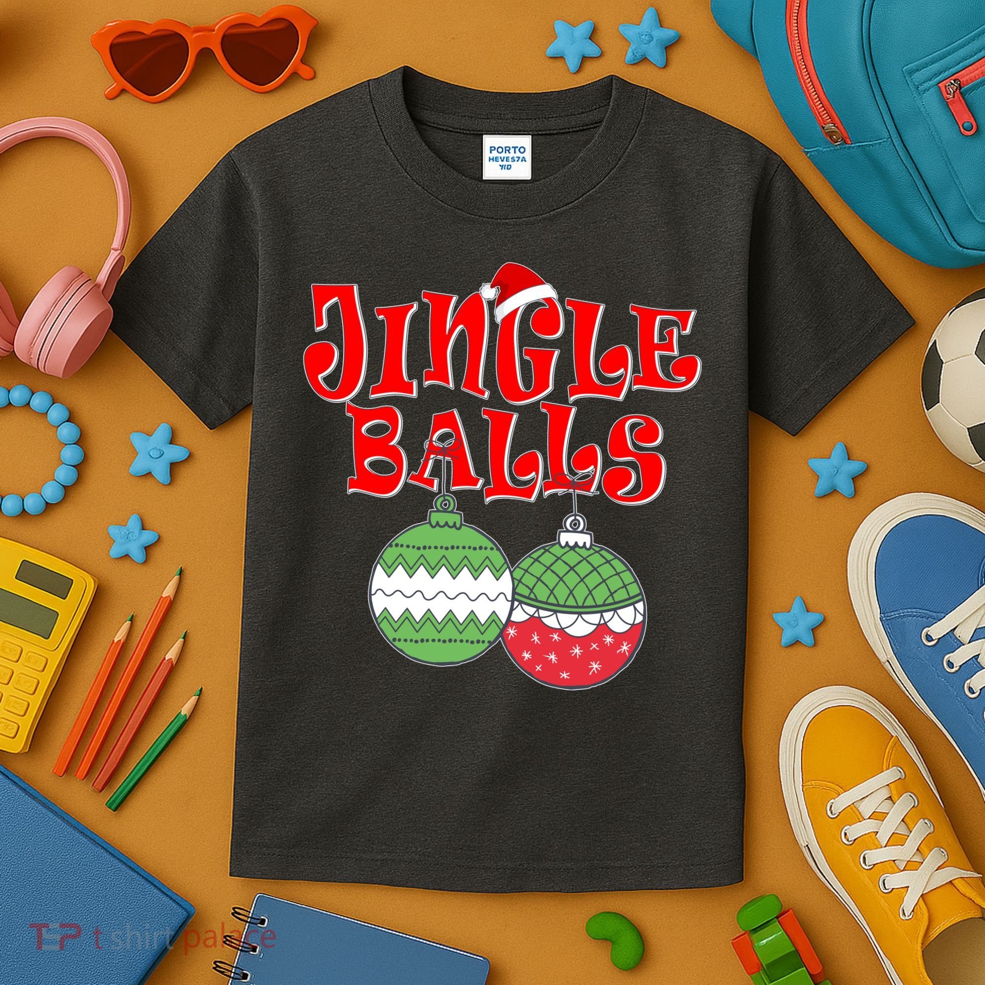 Funny Christmas Jingle Balls Matching Couples Shirts Kids T-Shirt
