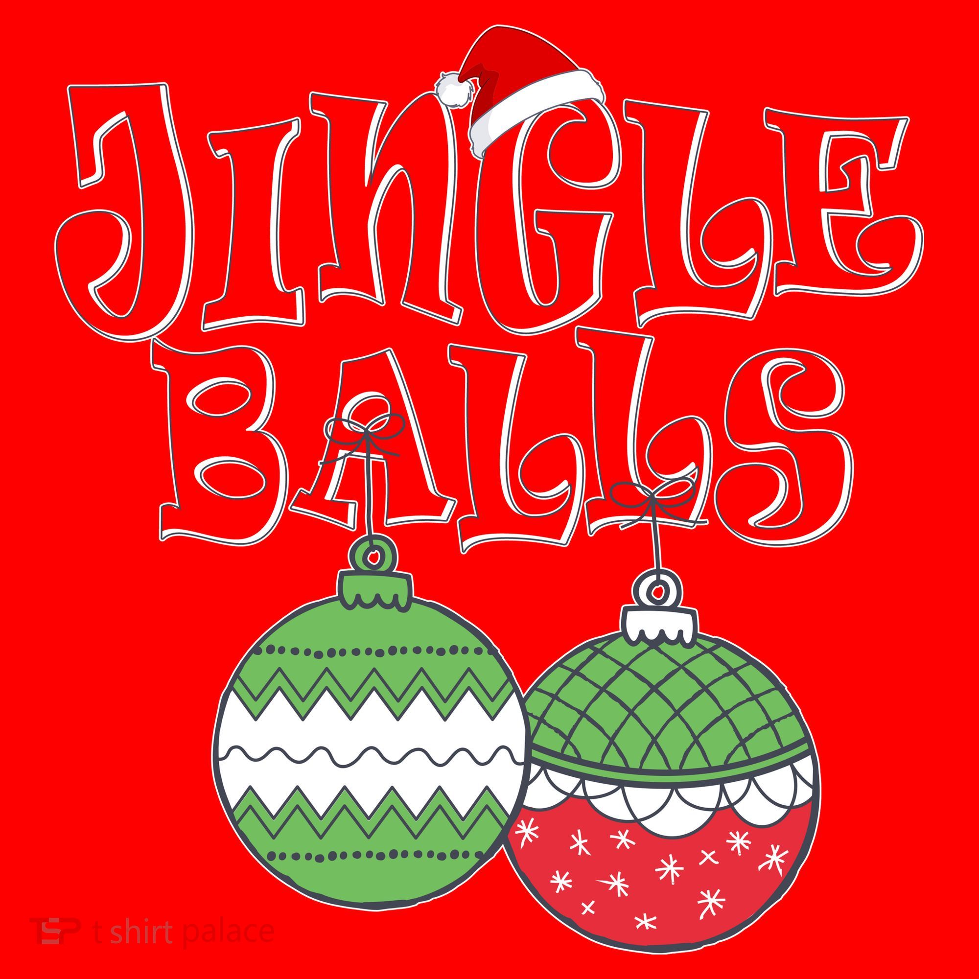 Funny Christmas Jingle Balls Matching Couples Shirts Santa Hat