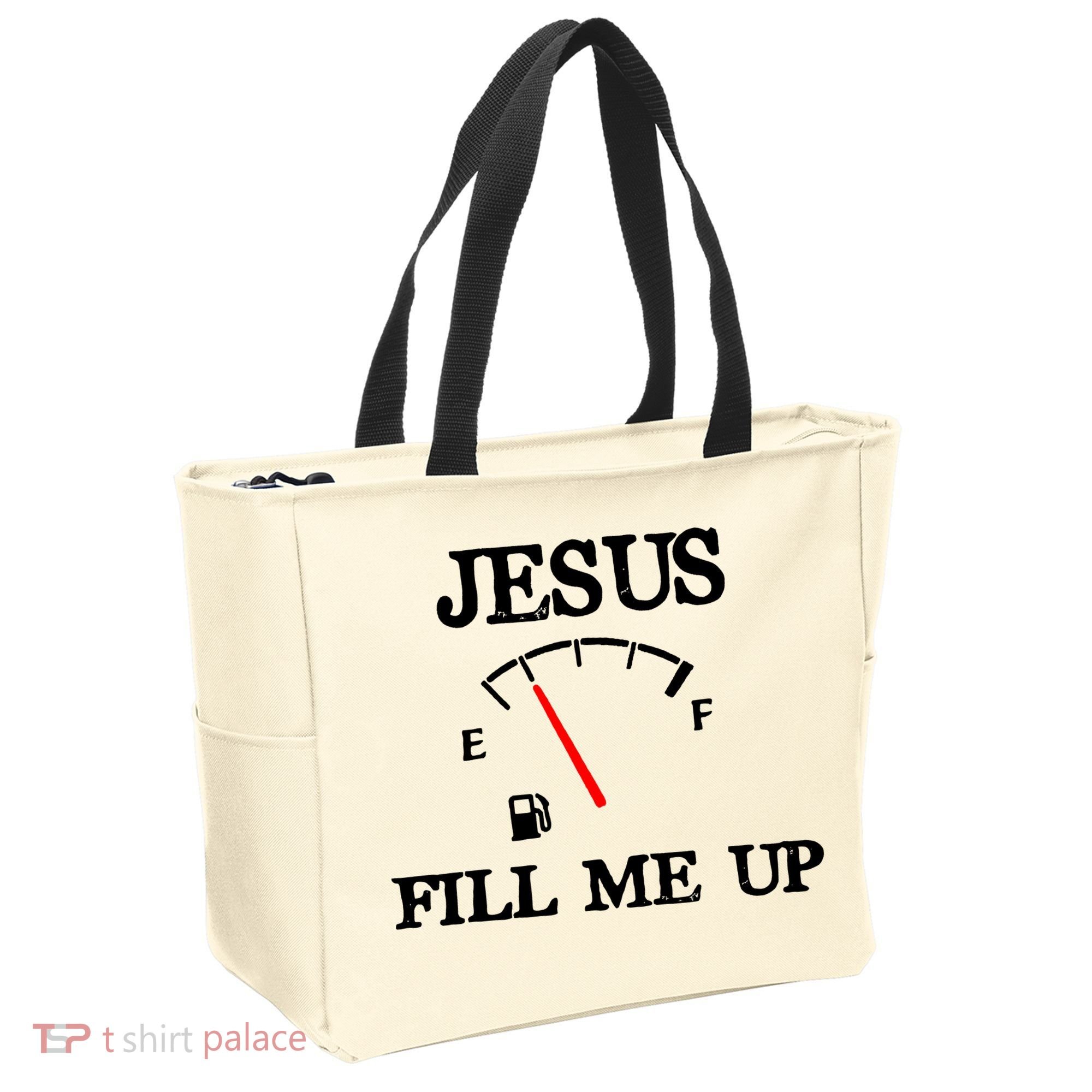 Funny Christian Jesus Fill Me Up Tote Bag