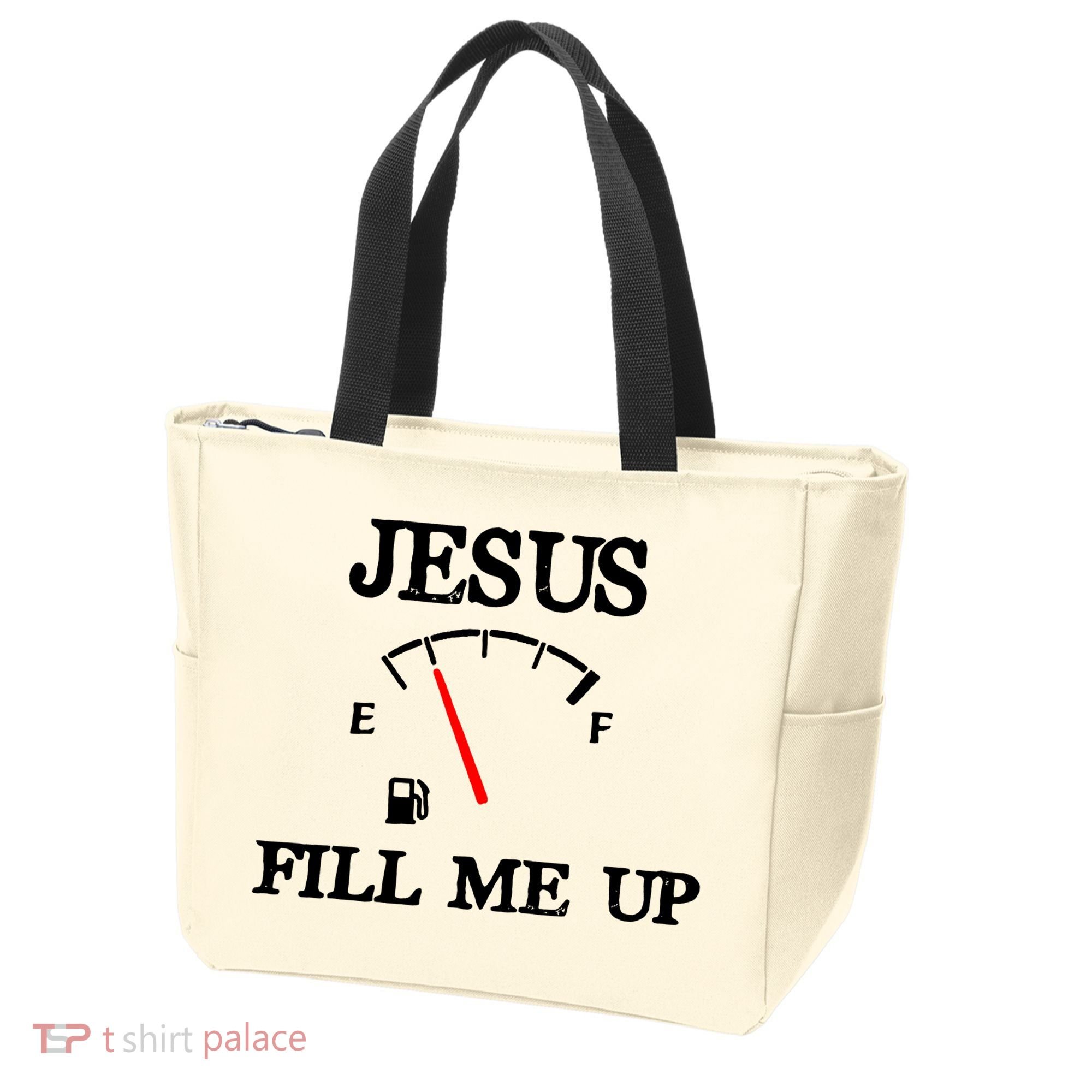 Funny Christian Jesus Fill Me Up Tote Bag