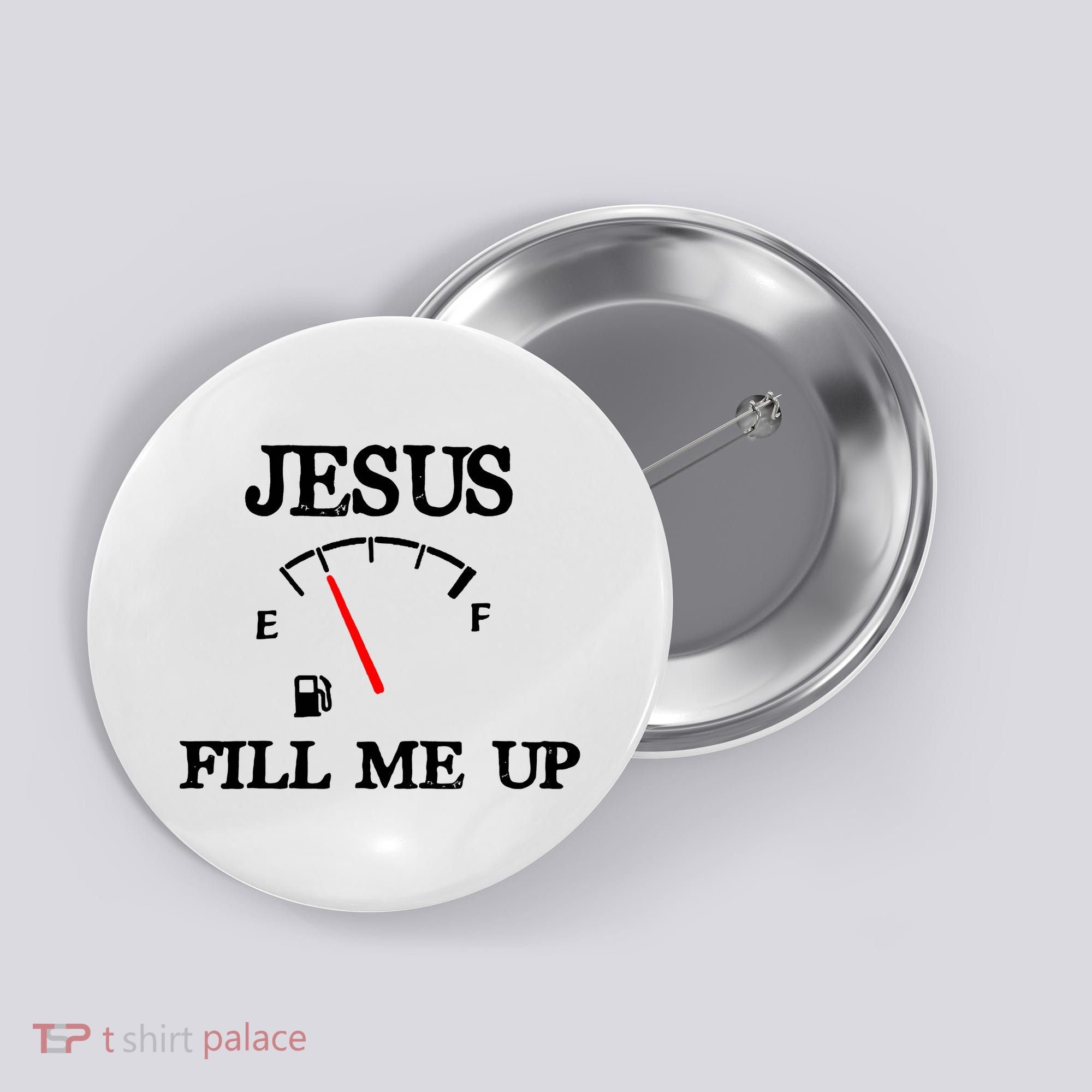 Funny Christian Jesus Fill Me Up Button