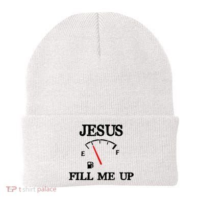 Funny Christian Jesus Fill Me Up Beanie