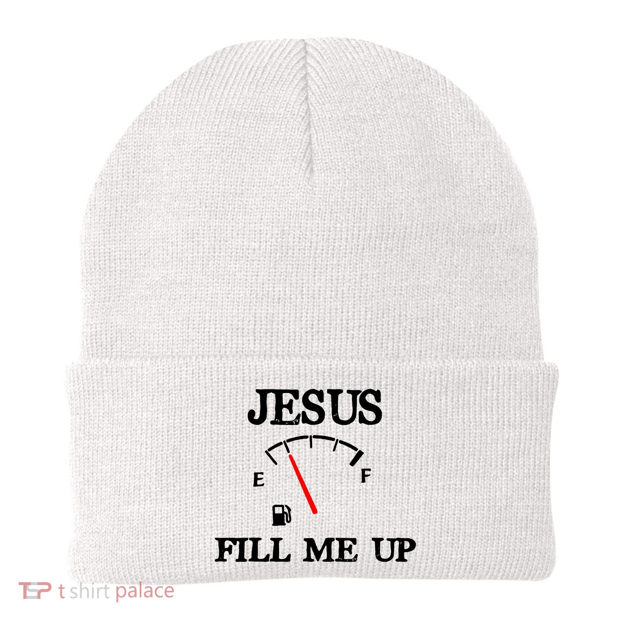 Funny Christian Jesus Fill Me Up Beanie