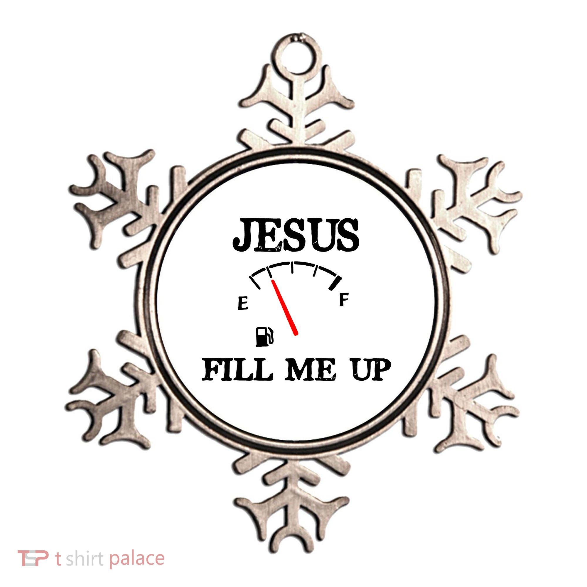 Funny Christian Jesus Fill Me Up Ornament
