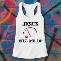 Funny Christian Jesus Fill Me Up Women's Tank Top thumb 3