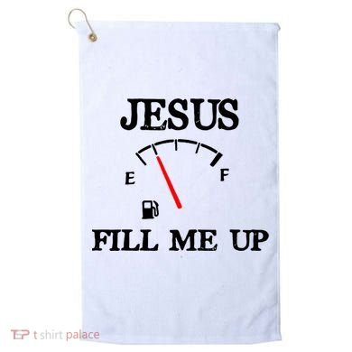 Funny Christian Jesus Fill Me Up Golf Towel