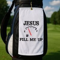Funny Christian Jesus Fill Me Up Golf Towel thumb 2