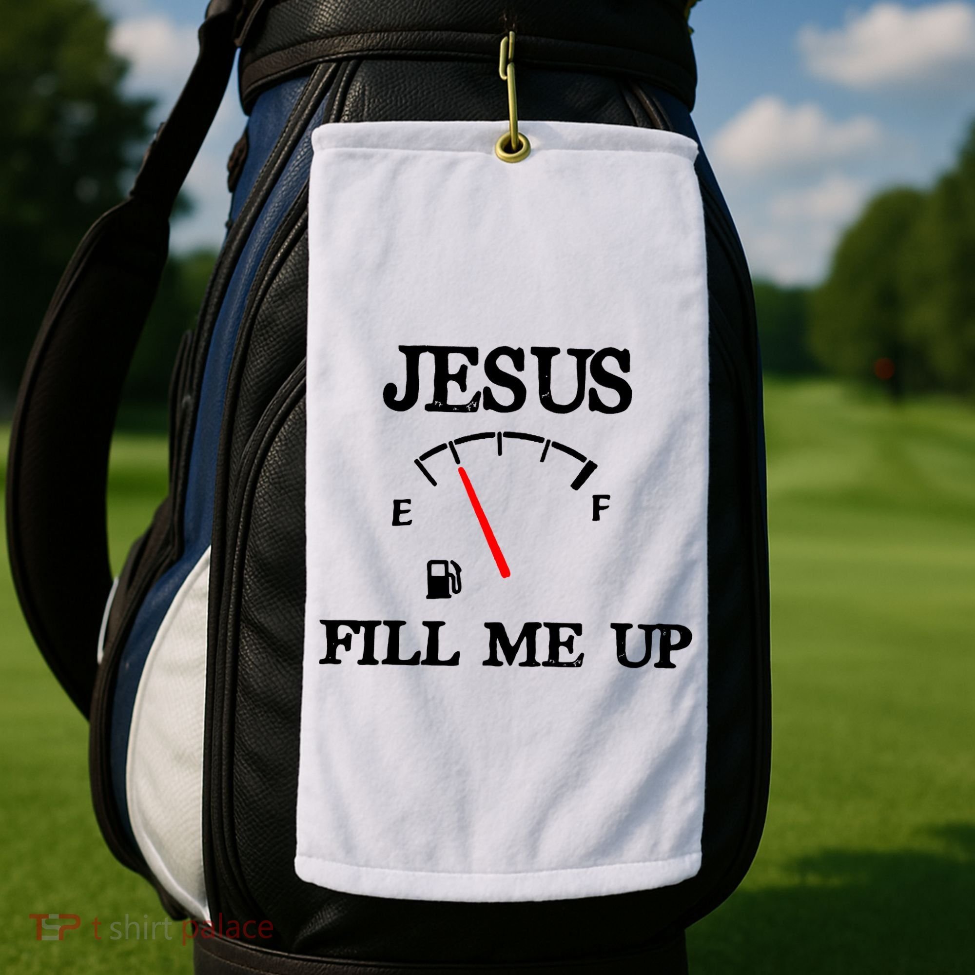 Funny Christian Jesus Fill Me Up Golf Towel