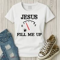 Funny Christian Jesus Fill Me Up Women's T-Shirt thumb 3