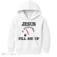 Funny Christian Jesus Fill Me Up Kids Hoodie thumb 0