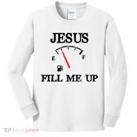 Funny Christian Jesus Fill Me Up Kids Long Sleeve Shirt thumb 0