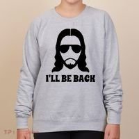 Funny Christian Jesus I'll Be Back Women's Sweatshirt thumb 0