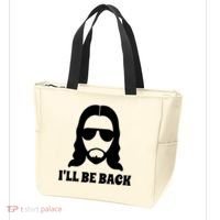Funny Christian Jesus I'll Be Back Tote Bag thumb 3