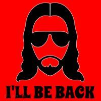 Funny Christian Jesus I'll Be Back Santa Hat thumb 1