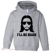 Funny Christian Jesus I'll Be Back Toddler Hoodie thumb 0