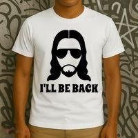 Funny Christian Jesus I'll Be Back T-Shirt thumb 3