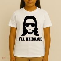 Funny Christian Jesus I'll Be Back T-Shirt thumb 4