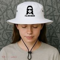 Funny Christian Jesus I'll Be Back Bucket Hat thumb 3
