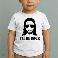 Funny Christian Jesus I'll Be Back Toddler T-Shirt thumb 2