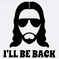 Funny Christian Jesus I'll Be Back Visor thumb 3