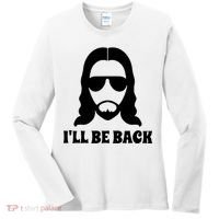 Funny Christian Jesus I'll Be Back Women's Long Sleeve Shirt thumb 0
